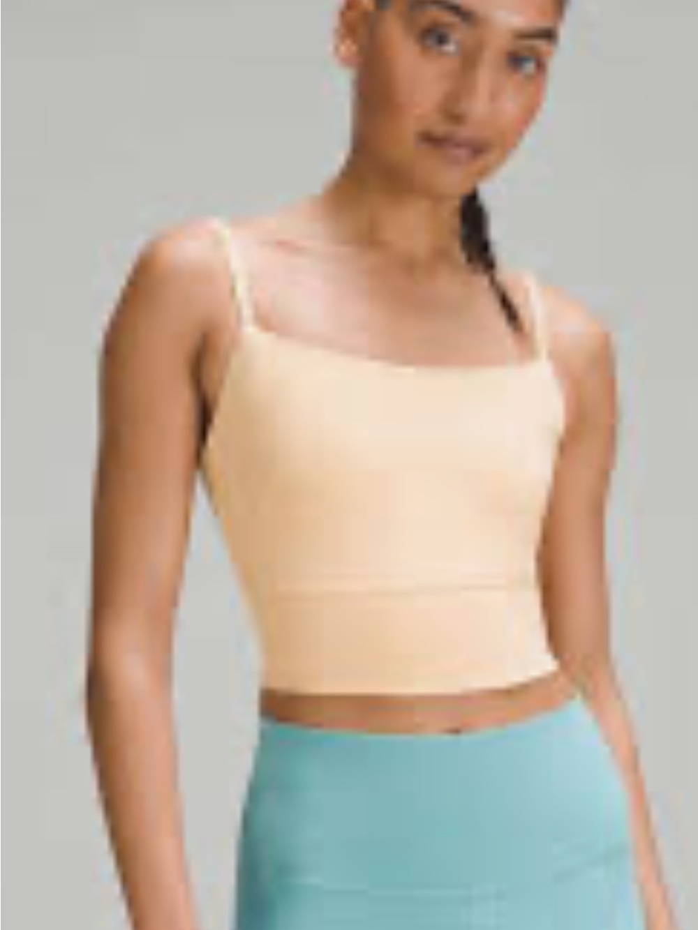 Stretchy peach Cropped Tank Top